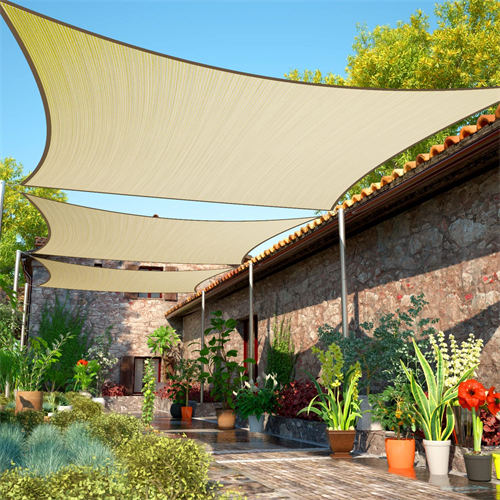 مجموعة جميلة وعلمية في واحدة من قطعة أثرية ظلة خارجية HDPE Sun Shade Sail