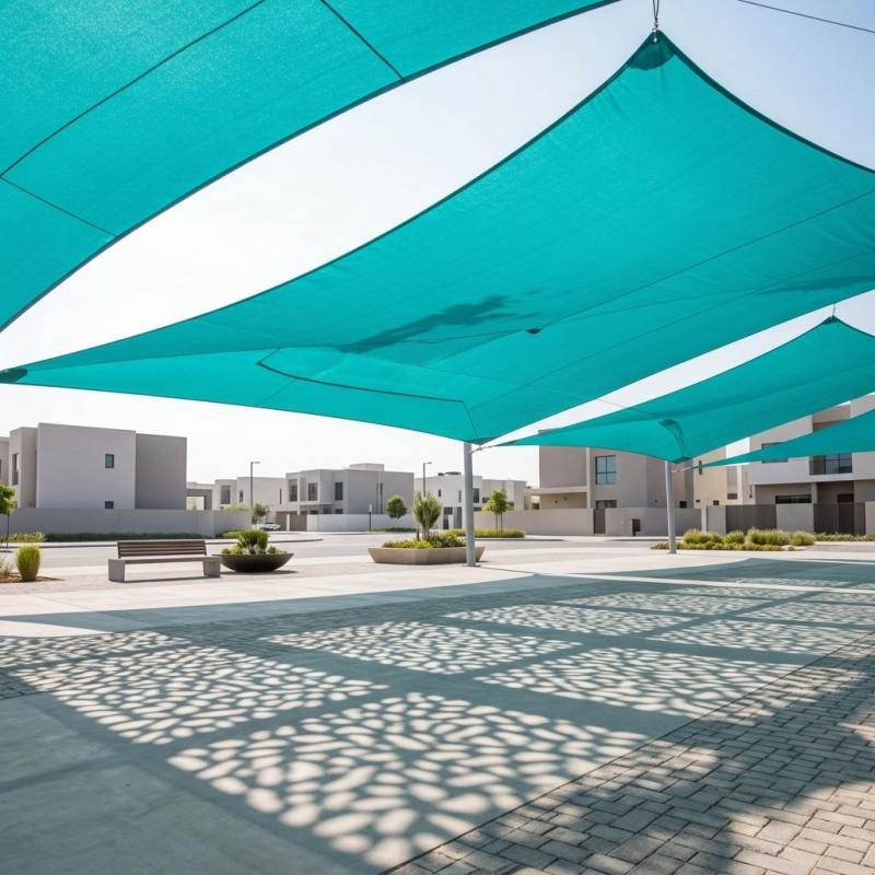 الظل الشراعي 100٪ Virgin HDPE مظلة شبكية قابلة للنفاذ للأشعة فوق البنفسجية